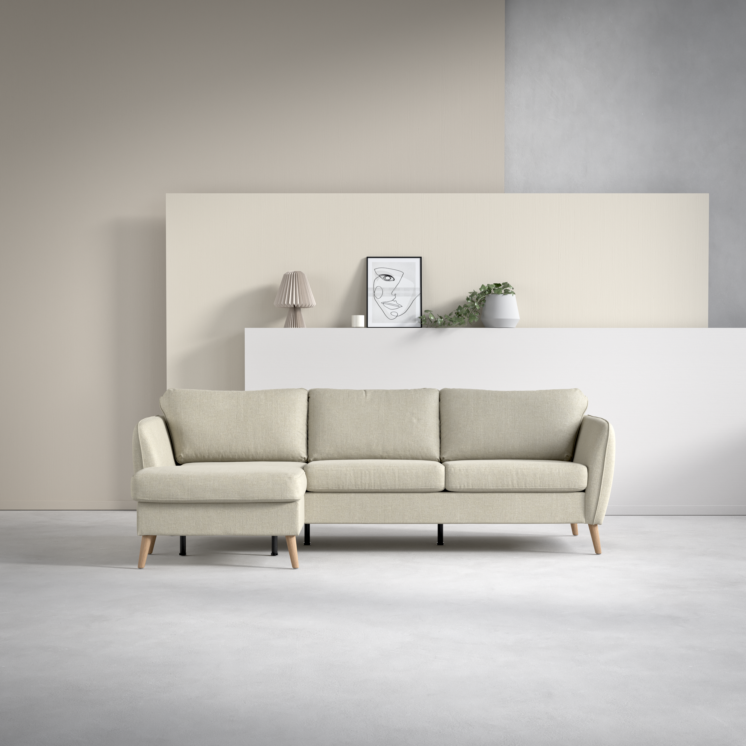 County - 3-sits soffa med flyttbar schäslong - inspiration