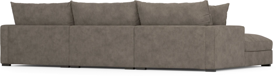 Rossi - 3-sits soffa med schäslong vänster - Brun