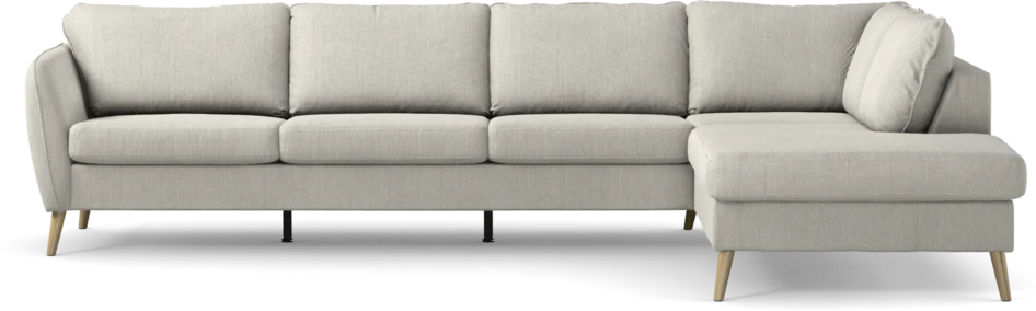 County - 3-sits soffa med divan höger - Grå