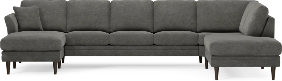 Eden - 3-sits soffa med schäslong vänster och divan höger - Grå