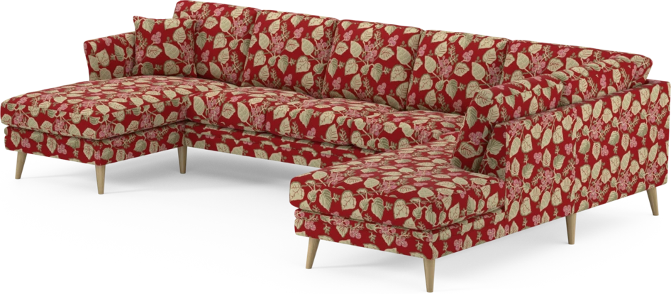 Eden - 3-sits soffa med schäslong vänster och divan höger - Flerfärgad