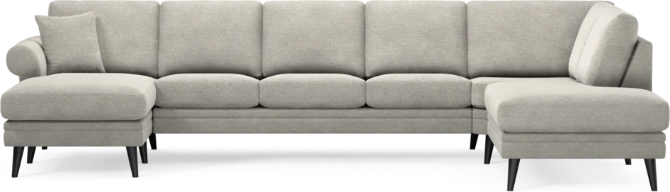 Eden - 3-sits soffa med schäslong vänster och divan höger - Grå