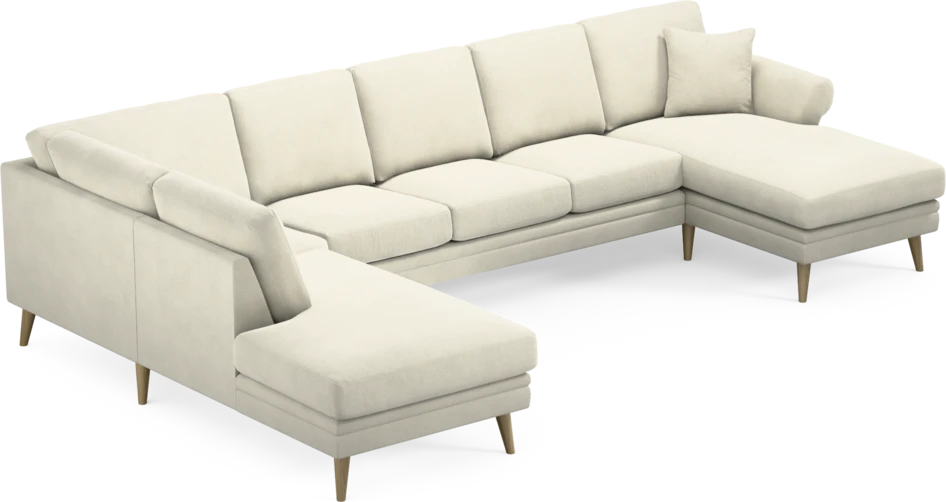 Eden - 3-sits soffa med divan vänster och schäslong höger - Vit