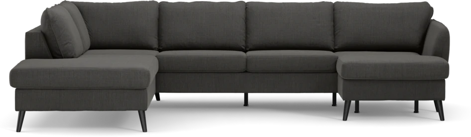 County - 3-sits soffa med divan vänster och schäslong höger - Grå