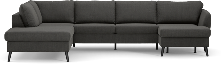 County - 3-sits soffa med divan vänster och schäslong höger - Grå
