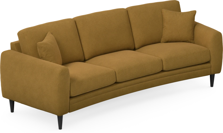 Eden - 3-sits soffa svängd - Gul
