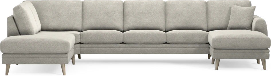 Eden - 3-sits soffa med divan vänster och schäslong höger - Grå