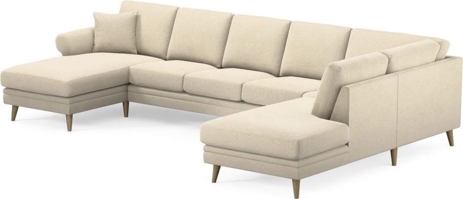 Eden - 3-sits soffa med schäslong vänster och divan höger - Beige