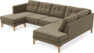 Rio - 3-sits soffa med schäslong vänster och divan höger - Grön