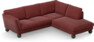 Madison Lux - 2-sits soffa med divan höger - Rosa