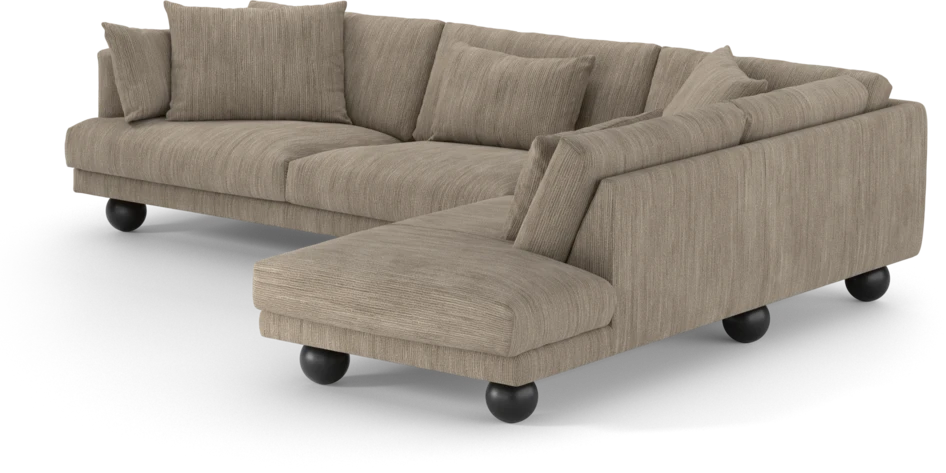 Harper - 3-sits soffa med divan höger - Beige