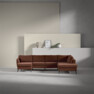 County - 3-sits soffa med schäslong vänster och divan höger - Röd