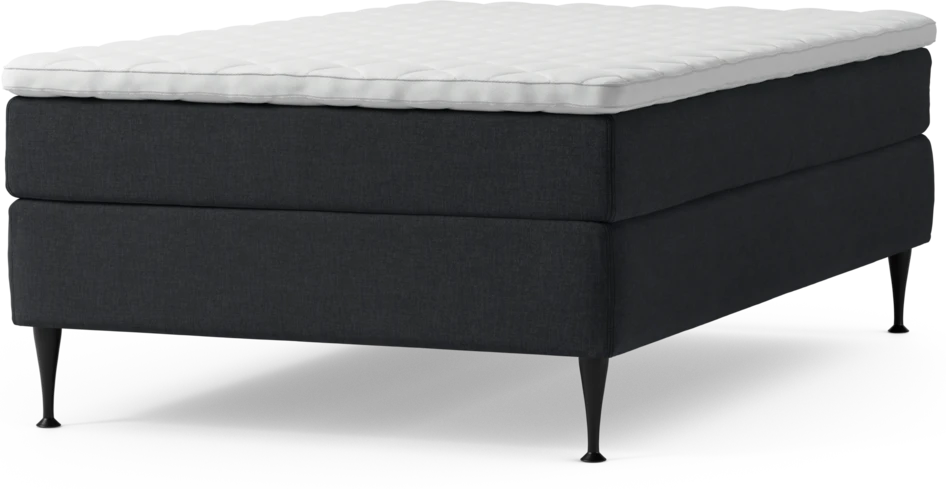 Delux Sense - Kontinentalsäng, enkelsäng 120 cm med bäddmadrass och sängben