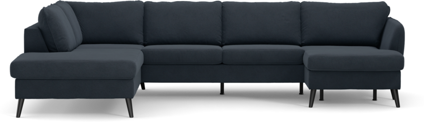 County - 3-sits soffa med divan vänster och schäslong höger - Blå