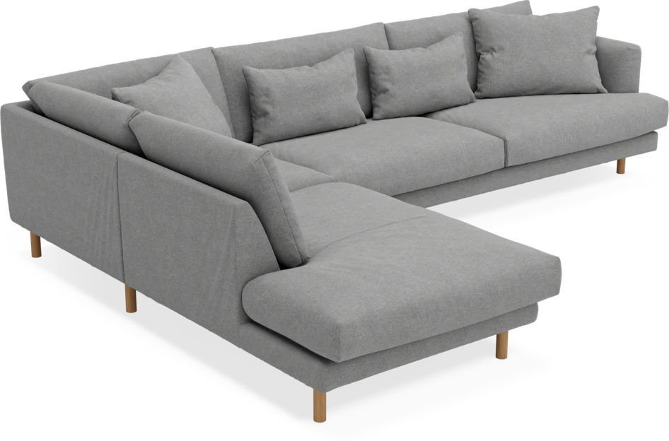Harper - 3-sits soffa med divan vänster - Grå