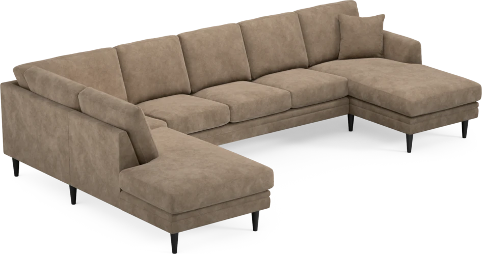 Eden - 3-sits soffa med divan vänster och schäslong höger - Beige