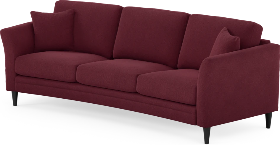 Eden - 3-sits soffa svängd - Röd