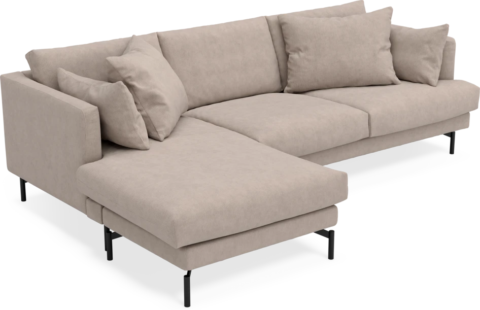 Harper - 4-sits med schäslong vänster - Beige
