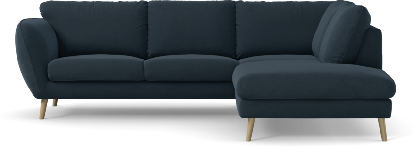 Madison Lux - 2-sits soffa med divan höger - Blå