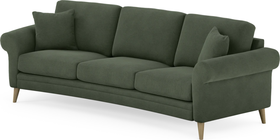 Eden - 3-sits soffa svängd - Grön