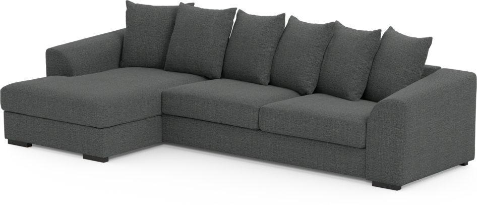 Town - 3-sits soffa med schäslong vänster - Grå