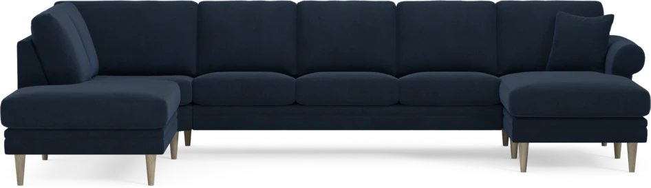Eden - 3-sits soffa med divan vänster och schäslong höger - Blå