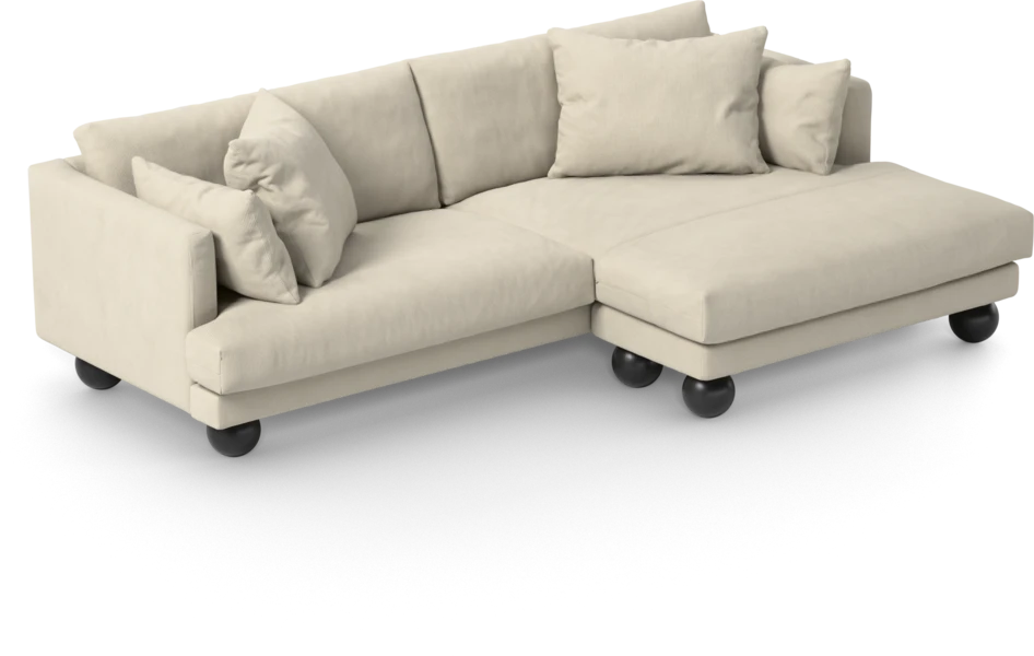 Harper - 4-sits med schäslong XL höger - Vit