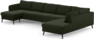 County - 4-sits soffa med schäslong vänster och divan höger - Grön
