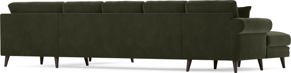 Eden - 3-sits soffa med schäslong vänster och divan höger - Grön
