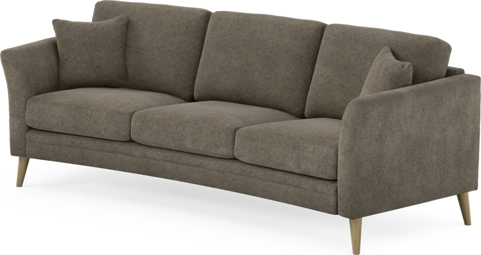 Eden - 3-sits soffa svängd - Brun