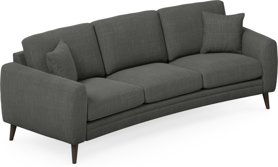 Eden - 3-sits soffa svängd - Grå