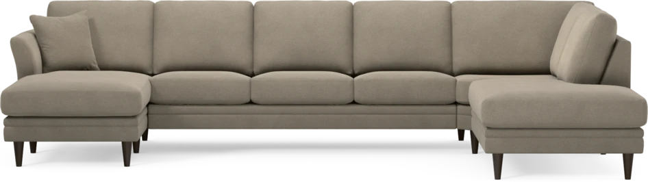 Eden - 3-sits soffa med schäslong vänster och divan höger - Beige