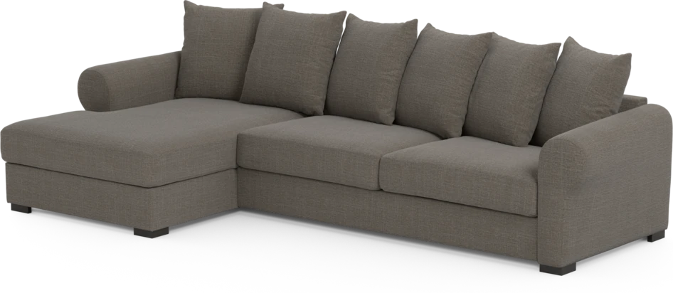 Town - 3-sits soffa med schäslong vänster - Grå