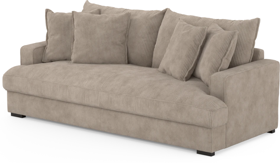 Mila - 3-sits soffa, hel dyna - Beige