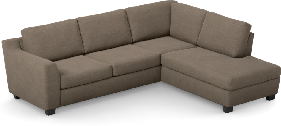 Friday - 2,5-sits soffa med divan höger - Brun