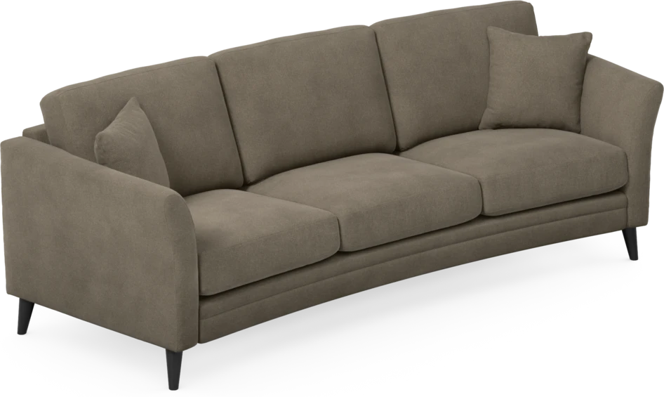 Eden - 3-sits soffa svängd - Beige