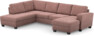 Friday - 3-sits soffa med divan vänster och schäslong höger - Rosa