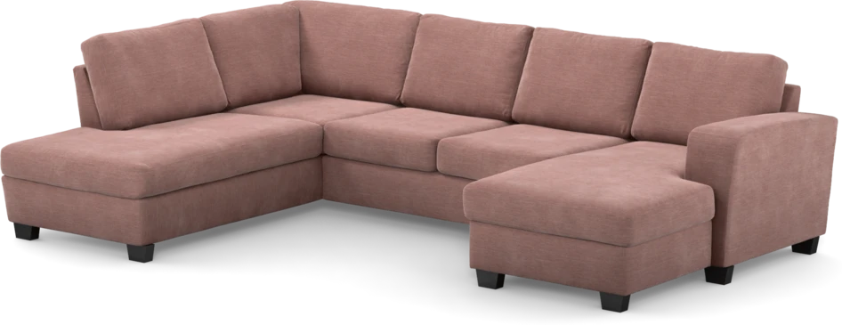 Friday - 3-sits soffa med divan vänster och schäslong höger - Rosa