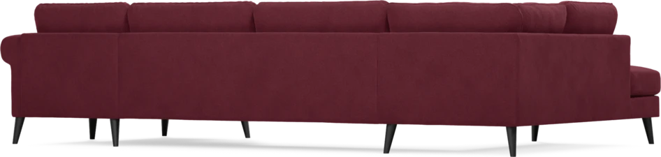 Bridge - 3-sits soffa med divan vänster och schäslong höger - Röd