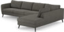 County - 3-sits soffa med divan höger - Grå