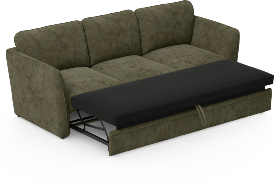 Öland - Bäddsoffa 3-sits, längsbäddad - Grön