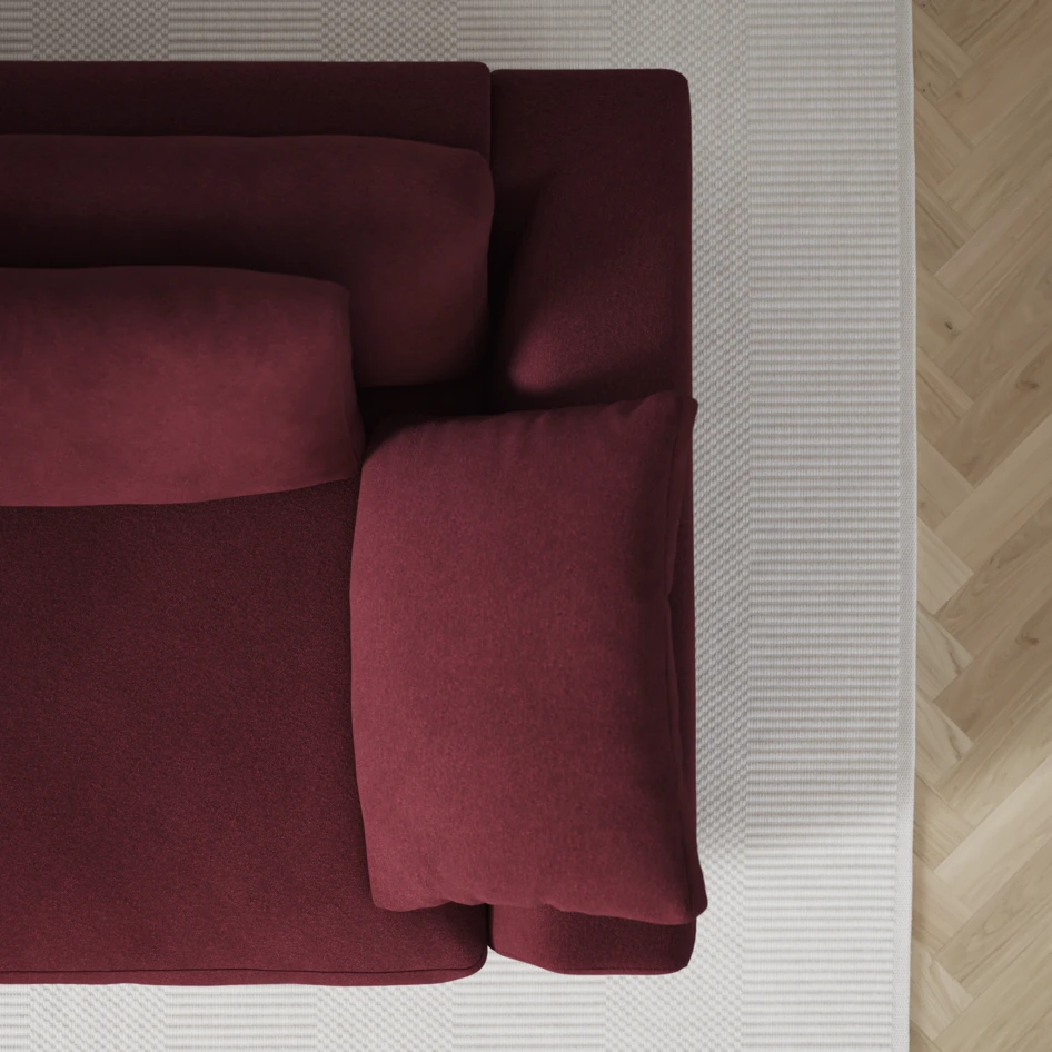 Amie - 4-sits soffa - Röd