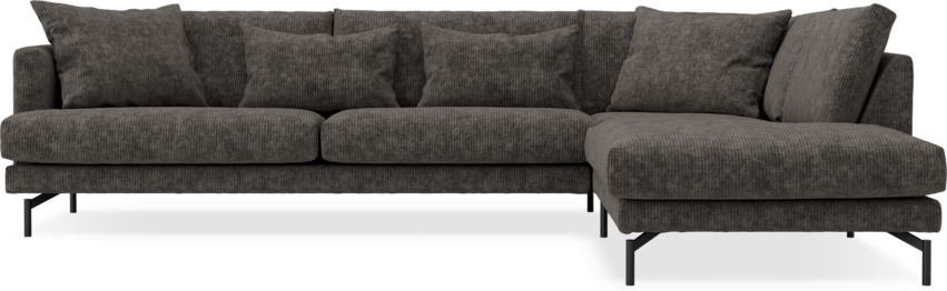 Harper - 3-sits soffa med divan höger - Grå