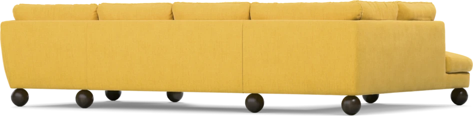 Madison Lux - 2-sits soffa med divan vänster och schäslong höger - Gul