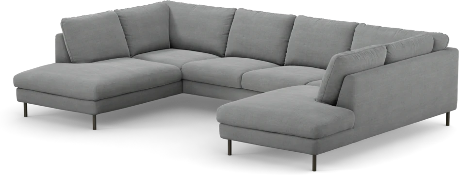 Madison Lux - 2-sits soffa med divan vänster och höger - Grå