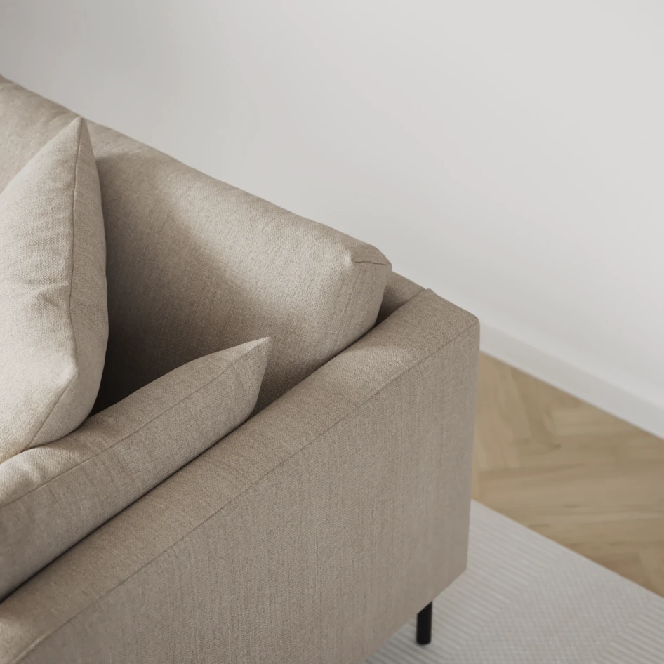 Harper - 3-sits soffa, hel dyna - Beige