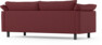 Cherrie - 2,5-sits soffa, hel dyna, fast klädsel - Röd