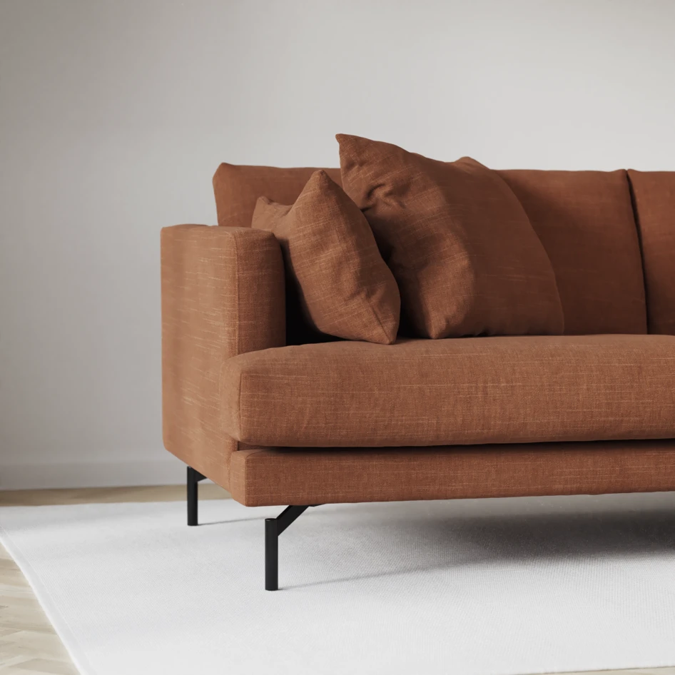 Harper - 3-sits soffa med divan vänster - Orange