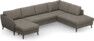 County - 3-sits soffa med schäslong vänster och divan höger - Brun