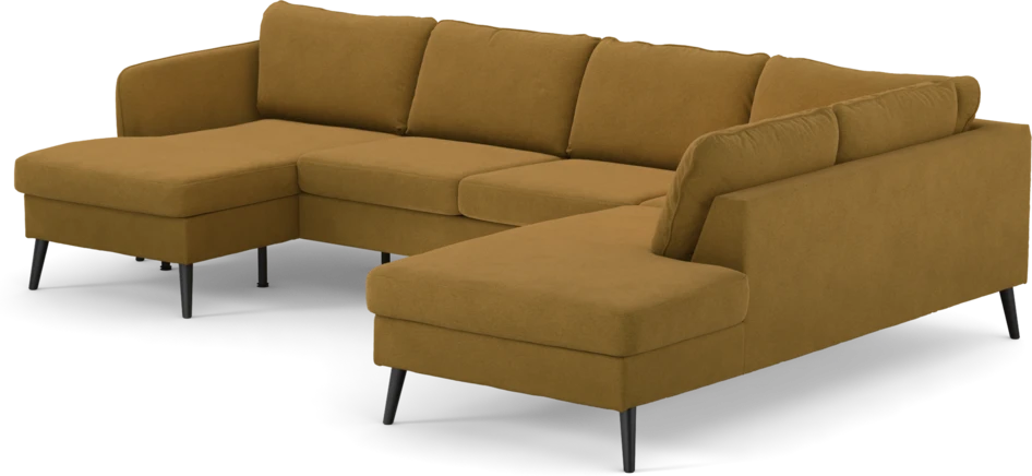 County - 3-sits soffa med schäslong vänster och divan höger - Gul